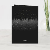 Sterrennacht Sky Kerstavond Bomen Silver Gold Feestdagen Kaart (Achterkant)