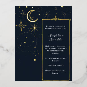 Sterrennacht Sky Lijst Folie Weddenschap Uitnodiging Briefkaart