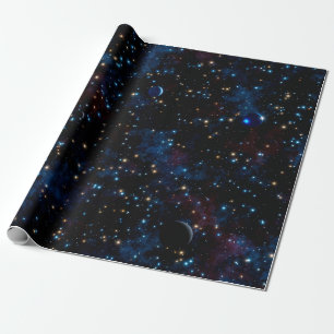 Sterrennacht sky met planeten cadeaupapier