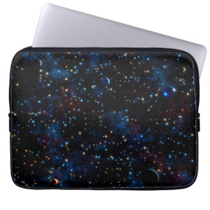 Sterrennacht sky met sterren en planeten laptop sleeve