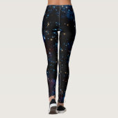 Sterrennacht sky met sterren en planeten leggings (Achterkant)