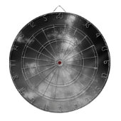 Sterrennacht Sky Monochrome grijs dartboard Dartbord (Voorkant)