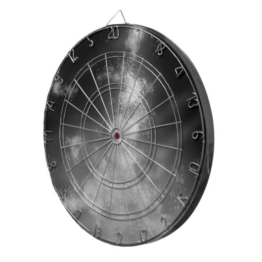 Sterrennacht Sky Monochrome grijs dartboard Dartbord (Voorkant Rechts)