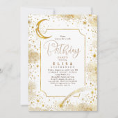 Sterrennacht Sky Moon Mystieke Hemelvaart Verjaard Kaart (Voorkant)