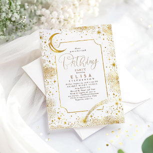 Sterrennacht Sky Moon Mystieke Hemelvaart Verjaard Kaart