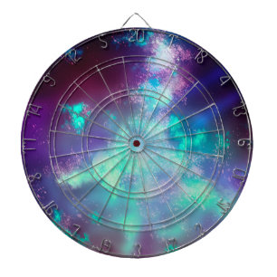 Sterrennacht Sky Neon Lights Dartboard Dartbord