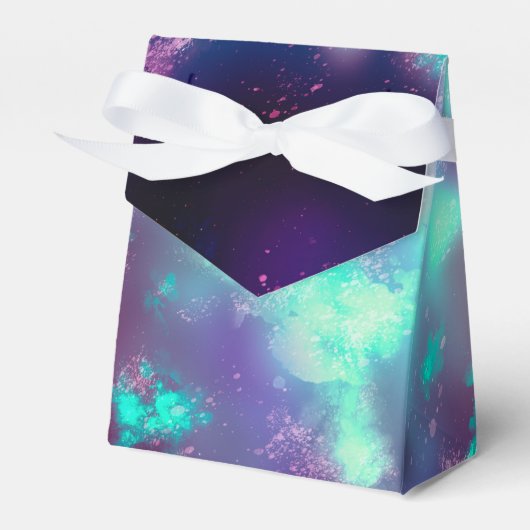 Sterrennacht sky Neon Lights Favor Box Bedankdoosjes (Voorkant Zijde)