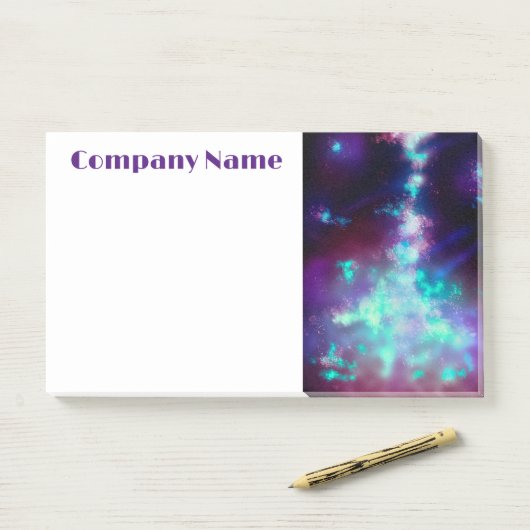 Sterrennacht Sky Neon Lights Post-it® Notes (Op bureau)