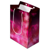 Sterrennacht Sky Pink Flare Birthday Gift Bag Medium Cadeauzakje (Voorkant Gekanteld)
