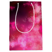 Sterrennacht Sky Pink Flare Birthday Gift Bag Medium Cadeauzakje (Voorkant)