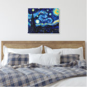 Sterrennacht Sky Premium Wrapped Canvas Muurkunst (Insitu (Slaapkamer))