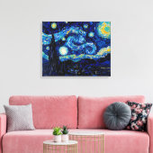 Sterrennacht Sky Premium Wrapped Canvas Muurkunst (Insitu (Woonkamer))