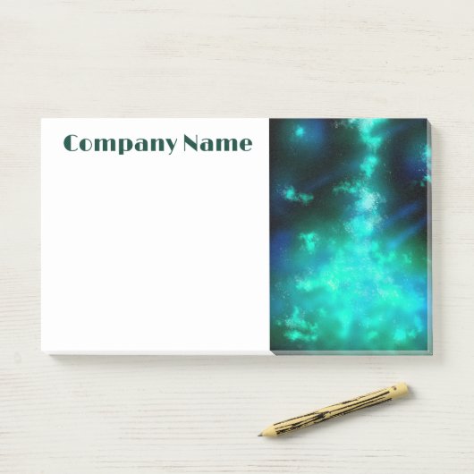 Sterrennacht Sky smaragdgroen Post-it® Notes (Op bureau)