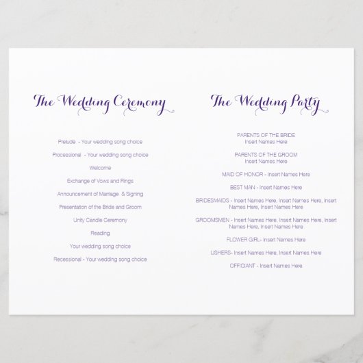 Sterrennacht sky trouwprogramma (Achterkant)