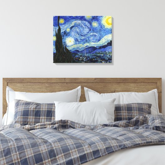 Sterrennacht Sky Vincent van Gogh Canvas Afdruk (Insitu (Slaapkamer))