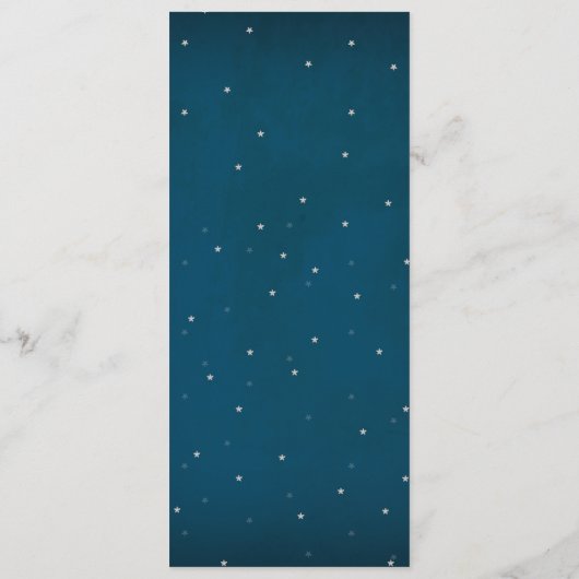 Sterrennacht Sky Wedding Dinner Menu Sjabloon (Achterkant)