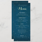 Sterrennacht Sky Wedding Dinner Menu Sjabloon (Voorkant / Achterkant)