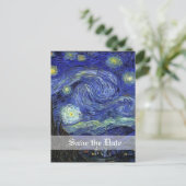 Sterrennacht, sla de datum op aankondigingskaart (Staand voorkant)