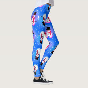 Sterrennacht Snowman Kerstmis Leggings