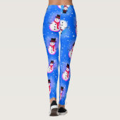Sterrennacht Snowman Kerstmis Leggings (Achterkant)
