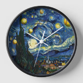 Sterrennacht Softbal Wall Clock (Voorkant)