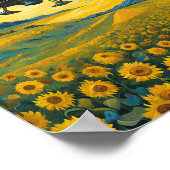 Sterrennacht Space Invasion - surrealistische kuns Poster (Hoek)