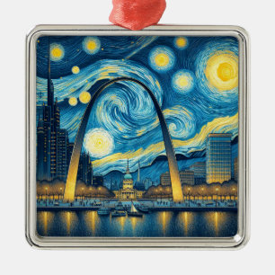 Sterrennacht St. Louis Missouri Metalen Ornament