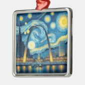 Sterrennacht St. Louis Missouri Metalen Ornament (Links)