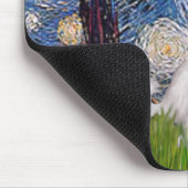 Sterrennacht - Standaard witte poedel (C) Muismat (Hoek)