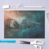 Sterrennacht Steampunk Gears en Metal Fantasy Tissuepapier (Craft)