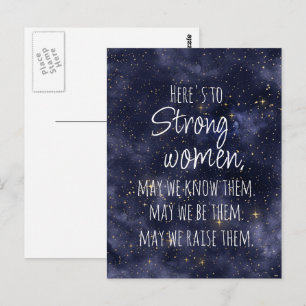 Sterrennacht Sterke Vrouwen Motiverende Postkaart