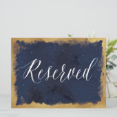 Sterrennacht Sterren Celestial Bruiloft Gereservee Kaart (Staand voorkant)