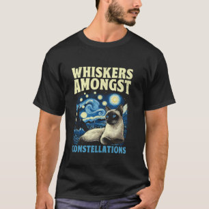 Sterrennacht stijl artistieke schildering Siamese  T-shirt