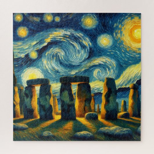 Sterrennacht Stonehenge Legpuzzel (Verticaal)