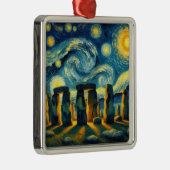 Sterrennacht Stonehenge Metalen Ornament (Rechts)