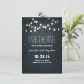 Sterrennacht String Lights Sla de datum op Save The Date (Staand voorkant)