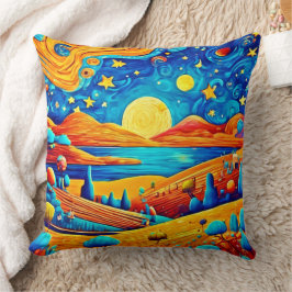 Sterrennacht Surrealisme Cartoon Art Kussen