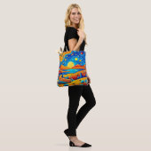 Sterrennacht Surrealisme Cartoon Art Tote Bag (Op model)