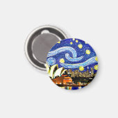 Sterrennacht Sydney Australia Opera House Magneet (Voorkant / Achterkant)