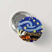 Sterrennacht Sydney Australia Opera House Ronde Button 3,2 Cm (Voorkant /achterkant)