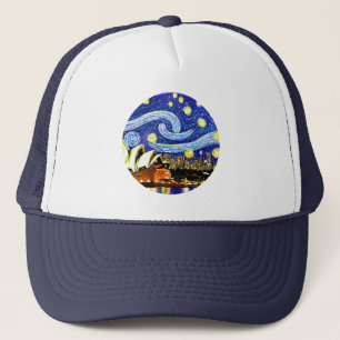 Sterrennacht Sydney Australia Opera House Trucker Pet