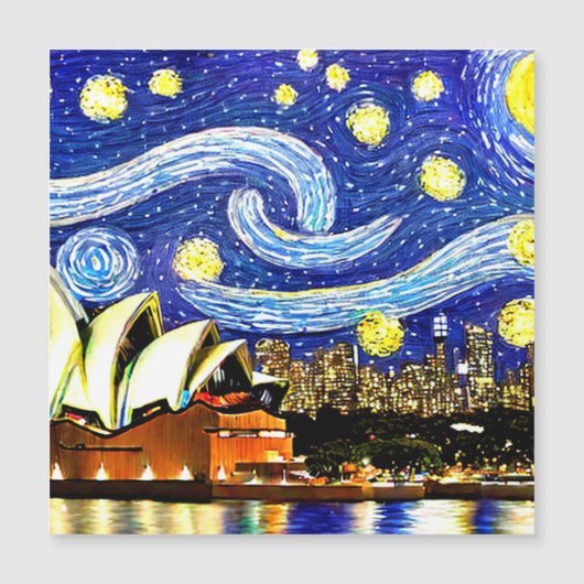 Sterrennacht Sydney Australië Operahuis (Voorkant)