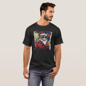 Sterrennacht Tabby Kat Shirt Kerstmis (Voorkant volledig)
