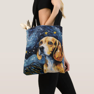 STERRENNACHT THEMA BEAGLE DOG TOTE BAG