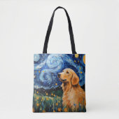 STERRENNACHT THEMA GOLDEN RETRIEVER DOG TOTE BAG (Voorkant)