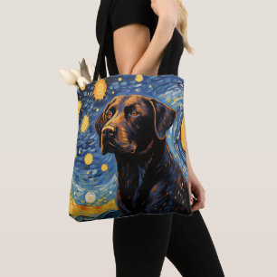STERRENNACHT THEMA LABRADOR RETRIEVER DOG TOTE BAG