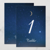 Sterrennacht Trouwtafel Nummer Kaart (Voorkant / Achterkant)
