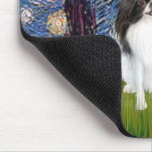 Sterrennacht - Twee Japanse Chins (BW) Muismat (Hoek)