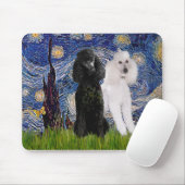 Sterrennacht - Twee standaard poedels Muismat (Met muis)