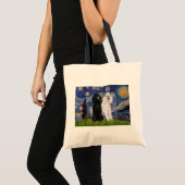Sterrennacht - Twee standaard poedels Tote Bag (Voorkant (product))